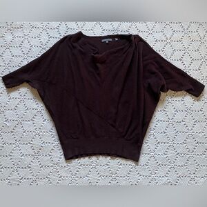Vince aubergine cowl neck sweater, sz xs